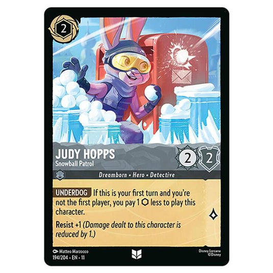 Lorcana - Winterspell - Judy Hopps - Snowball Patrol (Uncommon) - 194/204