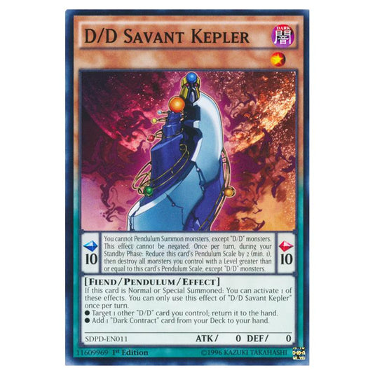 Yu-Gi-Oh! - Pendulum Domination Structure Deck - D/D Savant Kepler (Common) SDPD-EN011