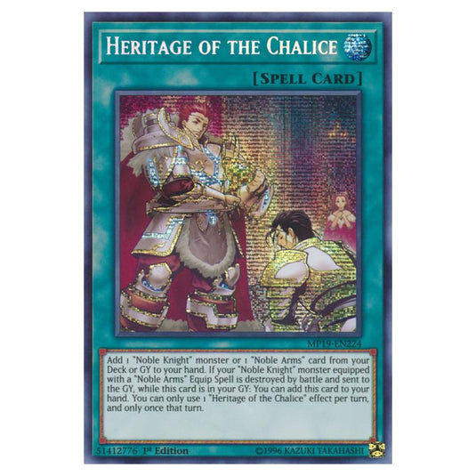 Yu-Gi-Oh! - 2019 Gold Sarcophagus Tin Mega Pack - Heritage of the Chalice (Prismatic Secret Rare) MP19-EN224