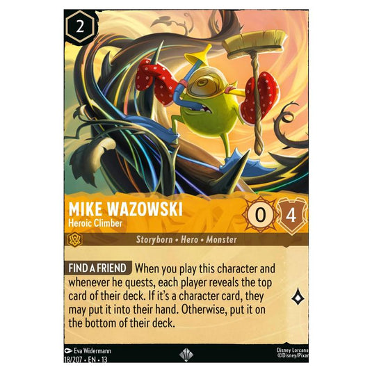 Lorcana - Attack of the Vine! - Mike Wazowski - Heroic Climber (Super Rare) - 18/207