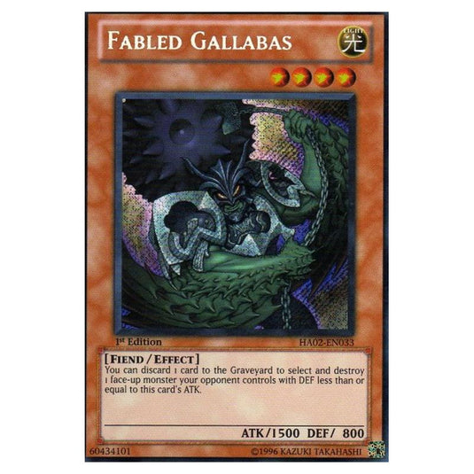 Yu-Gi-Oh! - Hidden Arsenal 2 - Fabled Gallabas (Secret Rare) HA02-EN033