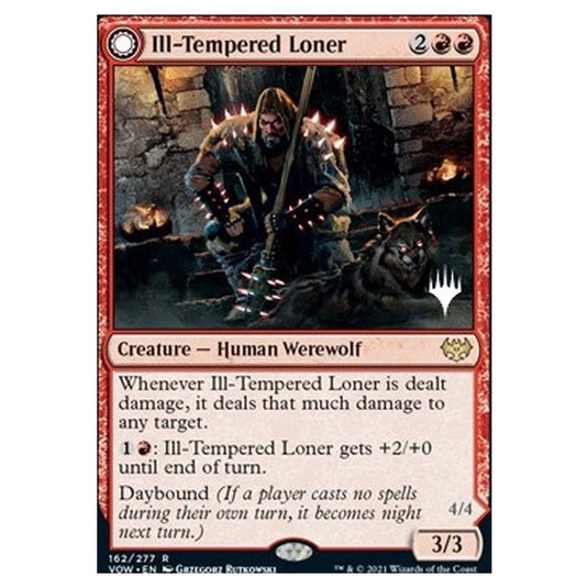 Magic The Gathering - Innistrad: Crimson Vow Promos - Ill-Tempered Loner // Howlpack Avenger - 162/277