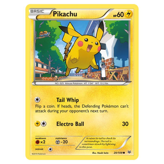 Pokemon - XY - Roaring Skies - Pikachu - 20/108 (Reverse Holo)