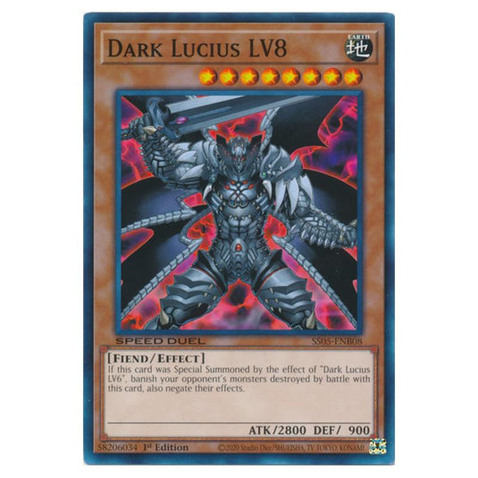 Yu-Gi-Oh! - Speed Duel Starter Decks - Twisted Nightmares - Dark Lucius LV8 (Common) SS05-ENB08