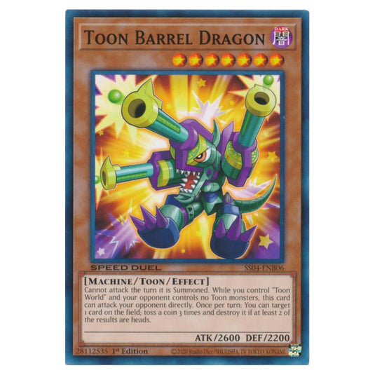 Yu-Gi-Oh! - Speed Duel Starter Decks - Match of the Millennium - Toon Barrel Dragon (Common) SS04-ENB06