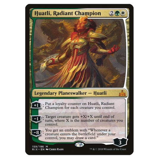 Magic The Gathering - Rivals Of Ixalan - Huatli, Radiant Champion - 159/196 (Foil)