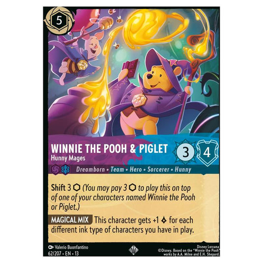 Lorcana - Attack of the Vine! - Winnie the Pooh & Piglet - Hunny Mages (Super Rare) - 62/207