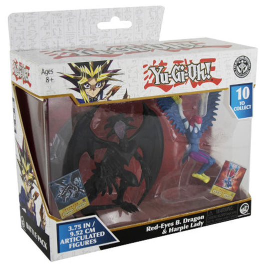 Yu-Gi-Oh! - 3.75 Inch 2-Figure Battle Pack - Red-Eyes Black Dragon & Harpie Lady