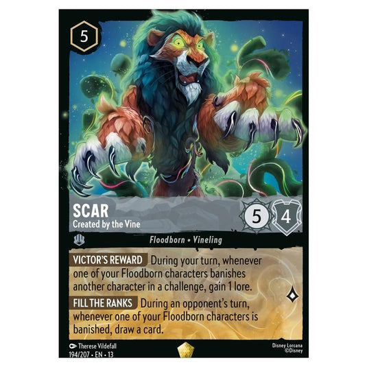 Lorcana - Attack of the Vine! - Scar - Created by the Vine (Legendary) - 194/207