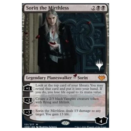 Magic The Gathering - Innistrad: Crimson Vow Promos - Sorin the Mirthless - 131/277