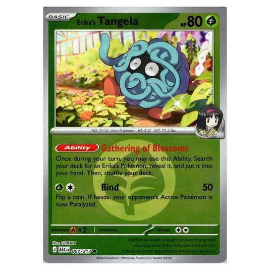 Pokemon - Mega Evolution - Ascended Heroes - Energy Reverse Holo - Erika's Tangela - 007/217