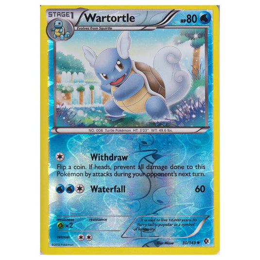 Pokemon - Black & White - Boundaries Crossed (Reverse Holo) - Wartortle 30/149