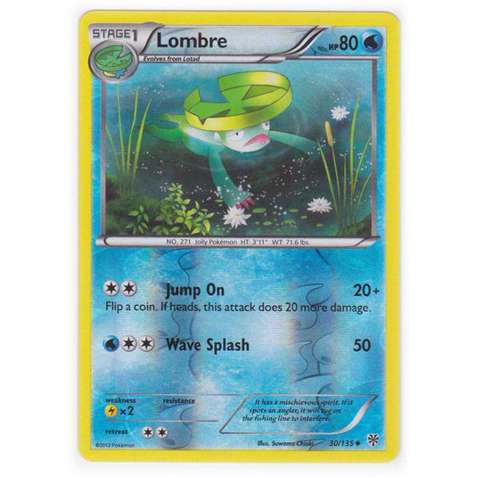 Pokemon - Black & White - Plasma Storm (Reverse Holo) - Lombre - 30/135