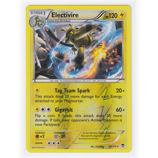 Pokemon - XY Furious Fists - (Reverse Holo) - Electivire - 30/111