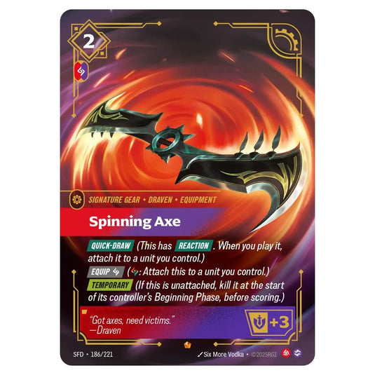 Riftbound: League of Legends TCG - Spiritforged - Spinning Axe - 186/221