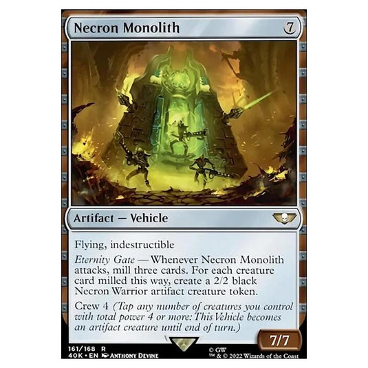 Magic The Gathering - Universes Beyond - Warhammer 40k - Necron Monolith - 161/168
