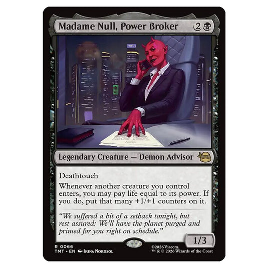 Magic The Gathering - Teenage Mutant Ninja Turtles - Madame Null, Power Broker - 0066