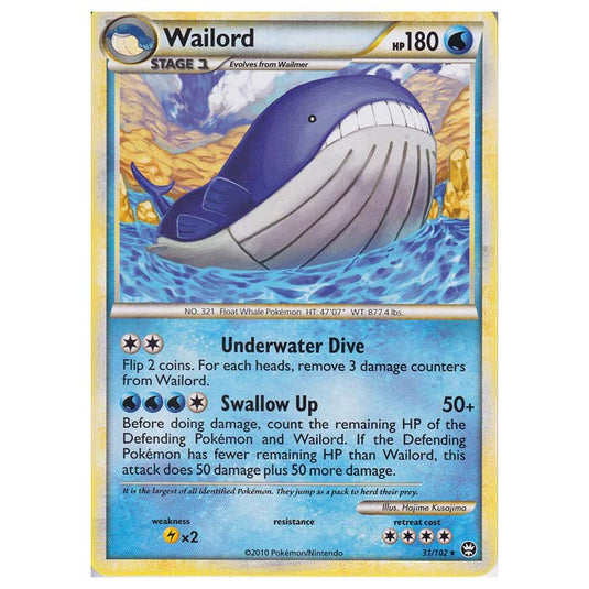 Pokemon - HGSS - Triumphant - Wailord 31/102