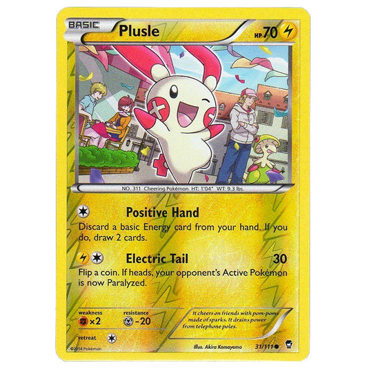 Pokemon - XY Furious Fists - (Reverse Holo) - Plusle - 31/111