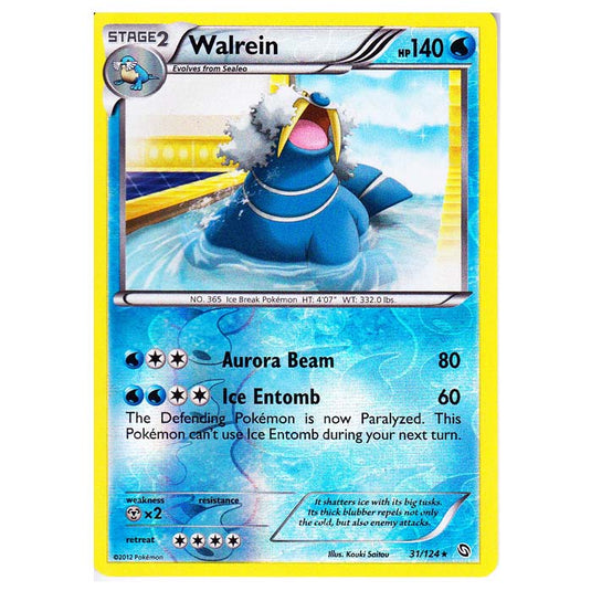 Pokemon - Black & White - Dragons Exalted - (Reverse Holo) Walrein - 31/124