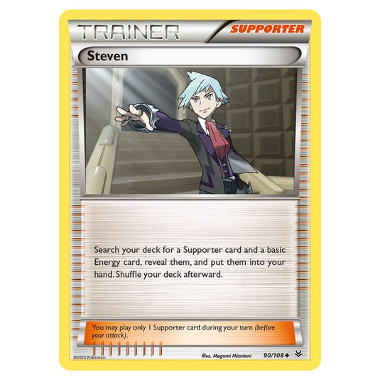 Pokemon - XY - Roaring Skies - Steven - 90/108 (Reverse Holo)