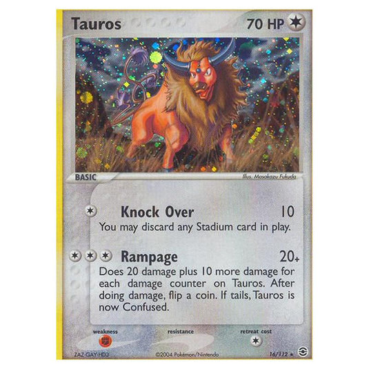Pokemon - EX Series - FireRed & LeafGreen - Tauros - 16/112