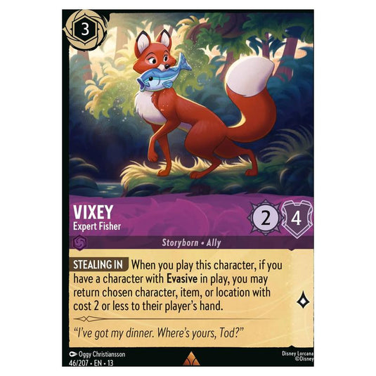 Lorcana - Attack of the Vine! - Vixey - Expert Fisher (Rare) - 46/207