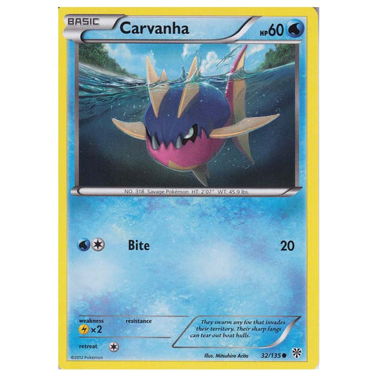 Pokemon - Black & White - Plasma Storm - Carvanha - 032/135