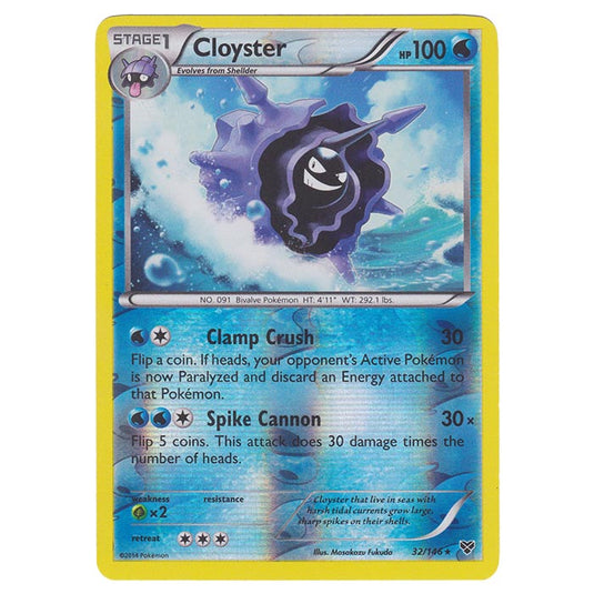 Pokemon - XY Base Set - (Reverse Holo) Cloyster - 32/146