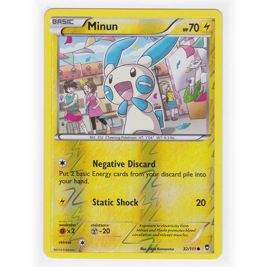 Pokemon - XY Furious Fists - (Reverse Holo) - Minun - 32/111