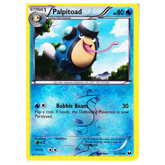 Pokemon - Black & White - Dark Explorers - (Reverse Holo) Palpitoad - 32/108