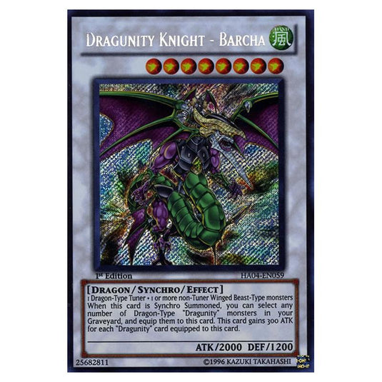 Yu-Gi-Oh! - Hidden Arsenal 4 - Trishula's Triumph - Dragunity Knight - Barcha (Secret Rare) HA04-EN059