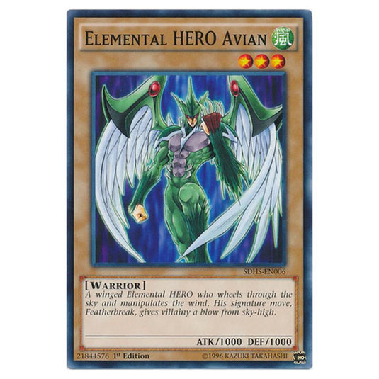 Yu-Gi-Oh! - HERO Strike Structure Deck - Elemental HERO Avian (Common) SDHS-EN006