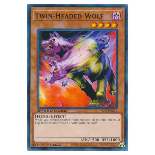 Yu-Gi-Oh! - Speed Duel Starter Decks - Twisted Nightmares - Twin-Headed Wolf (Common) SS05-ENA14