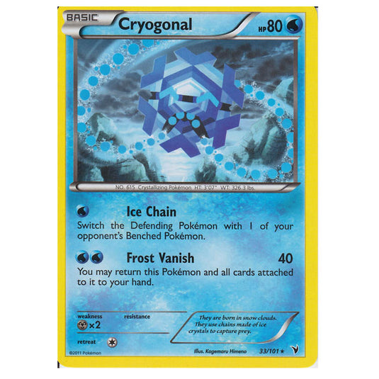 Pokemon - Black & White - Noble Victories - Cryogonal 33/101