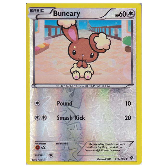 Pokemon - Black & White - Boundaries Crossed (Reverse Holo) - Buneary 116/149