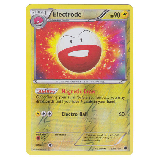 Pokemon - Black & White - Plasma Freeze - (Reverse Holo) Electrode - 33/116