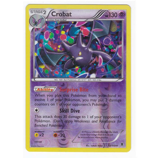 Pokemon - XY Phantom Forces - (Reverse Holo) - Crobat - 33/119