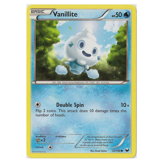 Pokemon - Black & White - Dark Explorers - Vanillite - 33/108