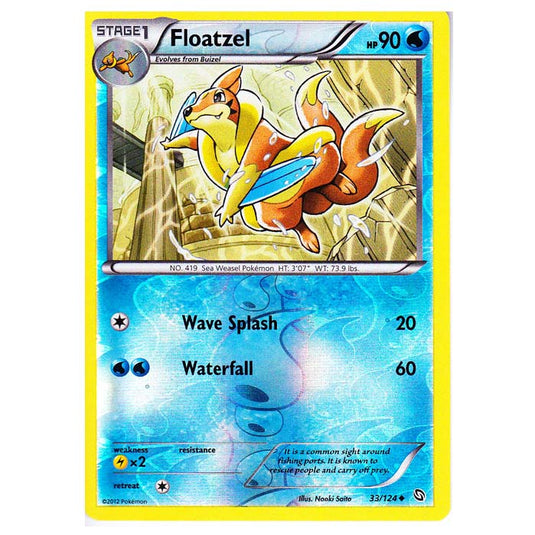 Pokemon - Black & White - Dragons Exalted - (Reverse Holo) Floatzel - 33/124