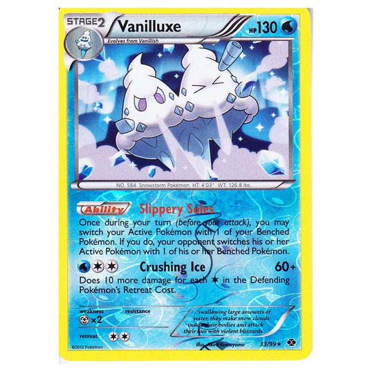 Pokemon - Black & White - Next Destinies - (Reverse Holo) Vanilluxe 33/99