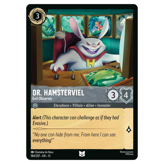 Lorcana - Attack of the Vine - Dr. Hamsterviel - Evil Observer (Uncommon) - 184/207