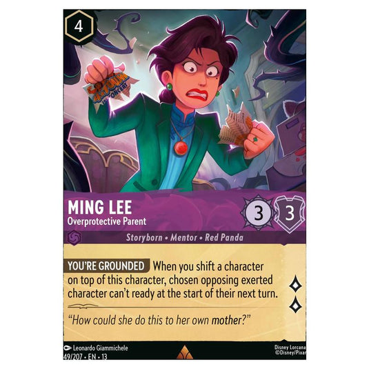 Lorcana - Attack of the Vine! - Ming Lee - Overprotective Parent (Rare) - 49/207
