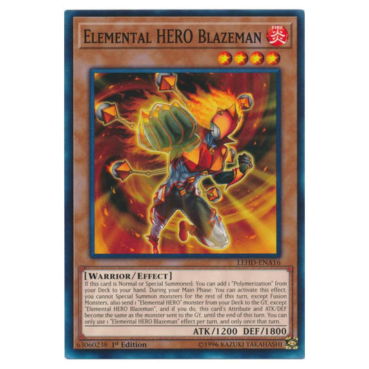 Yu-Gi-Oh! - Legendary Hero Decks - Elemental HERO Blazeman (Common) LEHD-ENA16