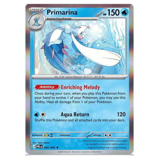 Pokemon - Mega Evolution - Pitch Black - Primarina - 020/084