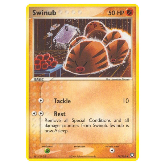Pokemon - EX Team Rocket Returns - Swinub - 079/109