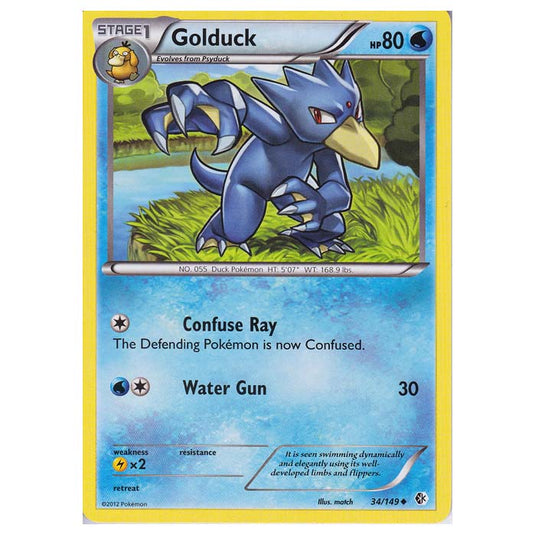 Pokemon - Black & White - Boundaries Crossed - Golduck 34/149