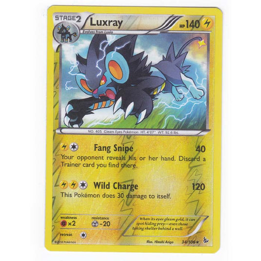 Pokemon - XY - Flashfire - (Reverse Holo) Luxray - 34/106