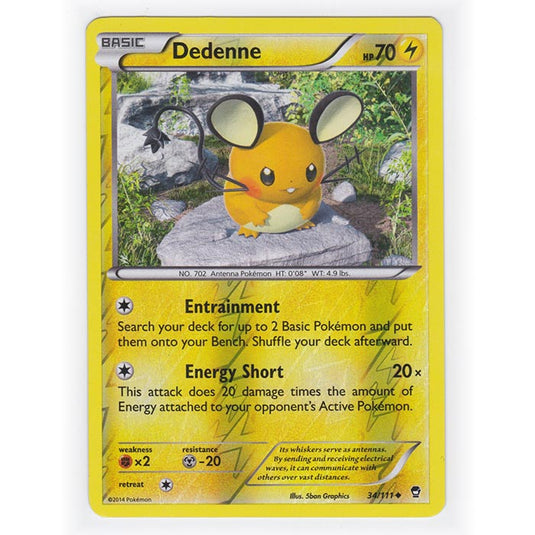 Pokemon - XY Furious Fists - (Reverse Holo) - Dedenne - 34/111