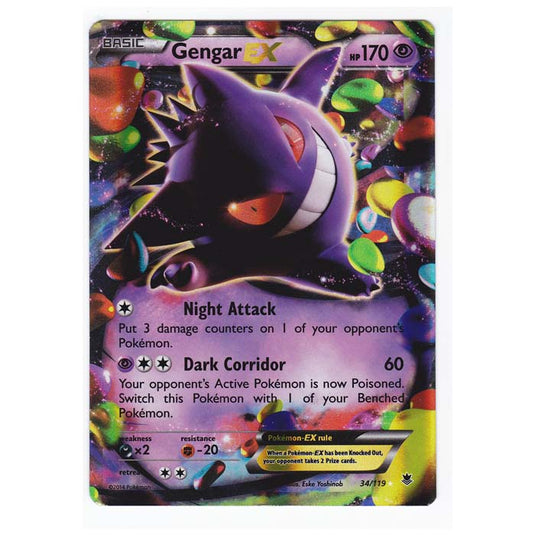 Pokemon - XY Phantom Forces - Gengar EX - 34/119